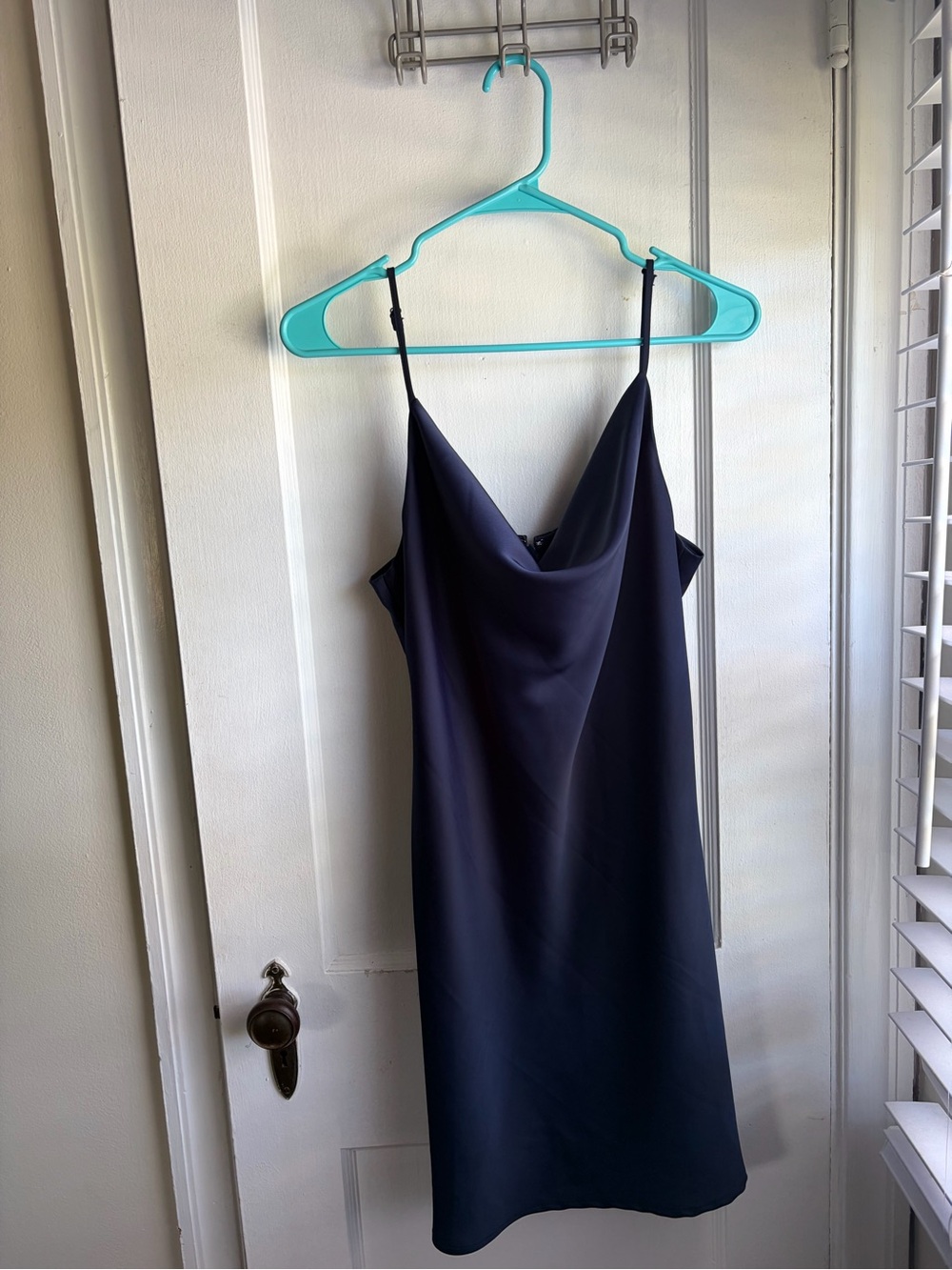 Urban Outfitters Navy Cowl Slip Dress